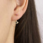 Delicate Pave Evil Eye Two Way Earrings, thumbnail 1 of 10