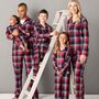 Red Tartan Cotton Flannel Family Christmas Pyjamas, thumbnail 1 of 8