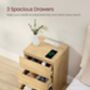 Set Of One/Two Bedside Table With Charging Station, thumbnail 6 of 12