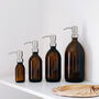 Refillable Amber Bottle With Choice Of Metal Pump Colour, thumbnail 7 of 10
