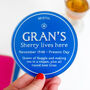 Personalised Blue Plaque Coaster For Gran, thumbnail 1 of 4