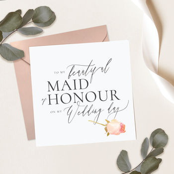 To My Bridesmaid Card | Delicate Rose, 3 of 5