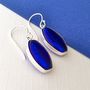 Silver Earrings With Ellipse Of Murano Glass, thumbnail 7 of 12
