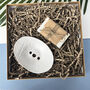 White Wild Flower Ceramic Soap Dish With Drainage, thumbnail 3 of 6
