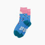 Sunset Paddle Boarding Bamboo Socks In Blue/Pink, thumbnail 3 of 4