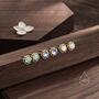 White Opal Thorn Claw Stud Earrings, thumbnail 7 of 11