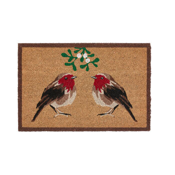 My Mat Printed Coir Christmas Robins, 2 of 5