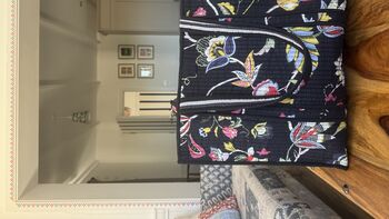 Block Print Quilted Tote Bag, Indian Print Handbag Pink, Black, 6 of 10