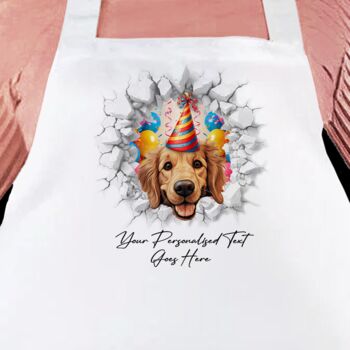 Personalised Golden Retriever Birthday Break Through Dog, 4 of 8