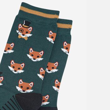 Dapper Fox Men's Bamboo Dress Socks Green, 4 of 5
