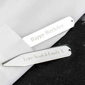 Personalised Silver Collar Stiffeners, 3 of 8