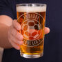 Personalised Football Badge Pint Glass, thumbnail 1 of 8