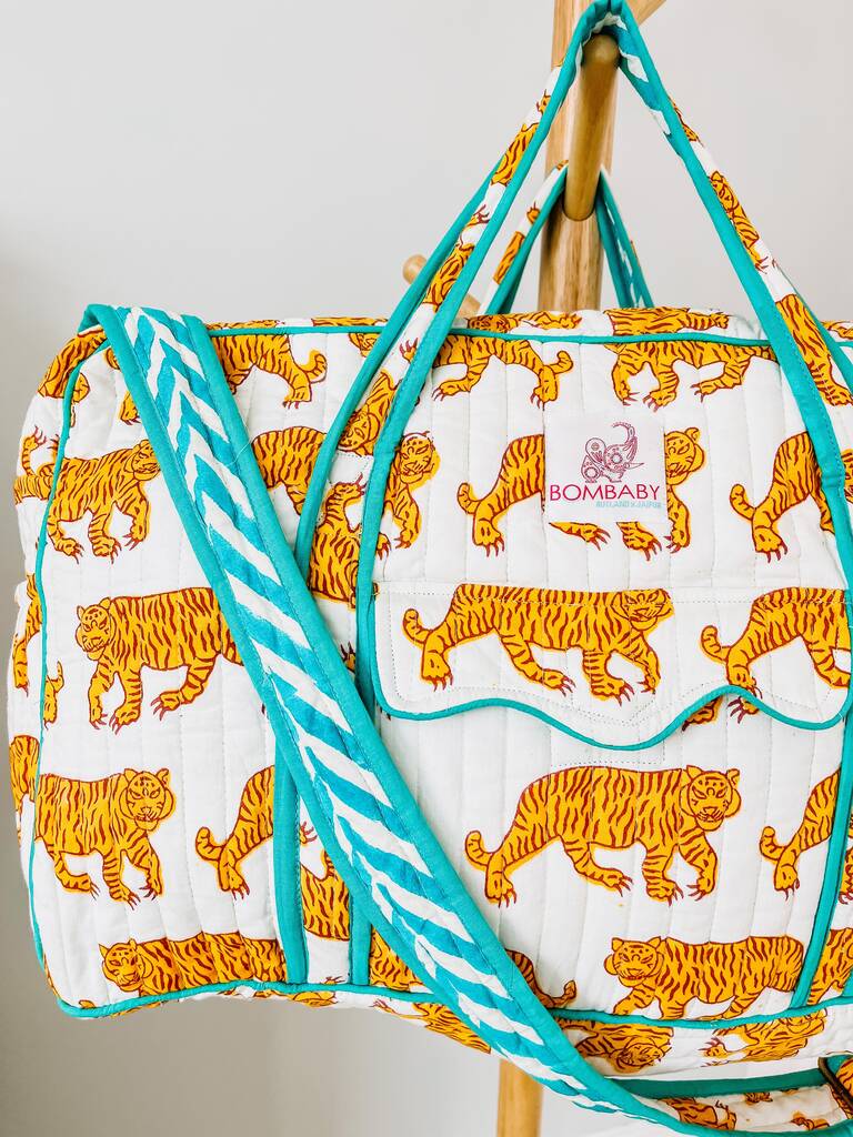 Handmade Boho Tiger Weekend Bag, 1 of 9