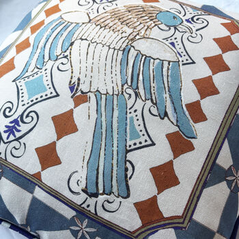 Bird Print Linen Cushion Cover, 2 of 5