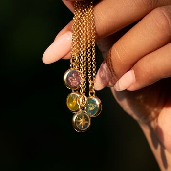 Yellow Lightning Resin Capture Necklace, 2 of 9