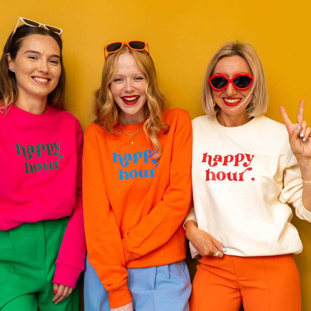 Personalised 'Happy Hour' Sweatshirt, 1 of 12