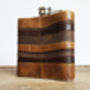Leather Strips Hip Flask Custom Initials, thumbnail 3 of 6