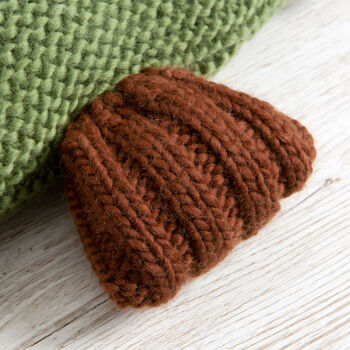 Pine Tree Cushion Knitting Kit, 5 of 8