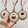 Personalised Embroidered Christmas Hoop Decoration, thumbnail 7 of 12