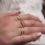 Parallel Double 18ct Gold Vermeil Plated Ring, thumbnail 6 of 7