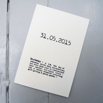 Personalised Birthday Date Card, 2 of 4