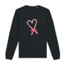 Candy Cane Hearts Sweatshirt | Black, thumbnail 1 of 2