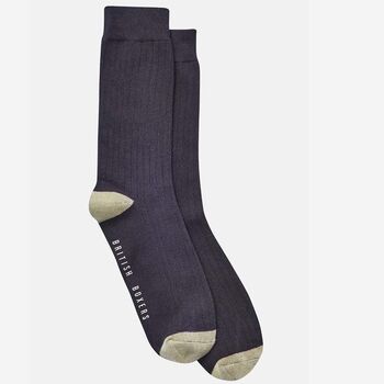 Men's Three Sock Gift Box Black And Sage, 3 of 5