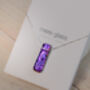 Purple And Pink Dichroic Glass Pendant, Sterling Silver Necklace, thumbnail 1 of 7