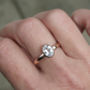 White Sapphire Rose Gold Ring, thumbnail 5 of 5