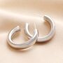 Stainless Steel Chunky Hoop Earrings, thumbnail 1 of 4