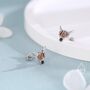 Sterling Silver Delicate Enamel Highland Cow Stud Earrings, thumbnail 5 of 11