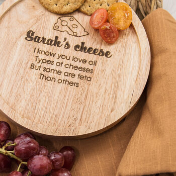 Personalised Deep Groove Cheese Chopping Board, 2 of 4