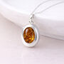 Personalised Sterling Silver Baltic Amber Gemstone Photo Locket Necklace, thumbnail 1 of 6