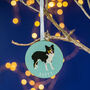 Collie Personalised Dog Christmas Tree Decoration, thumbnail 1 of 5