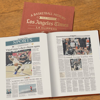 La Clippers Personalised Nba Basketball Gift Newspaper Book, 12 of 12