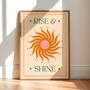 Rise And Shine, Bohemian Celestial Sun Art Print, thumbnail 1 of 3