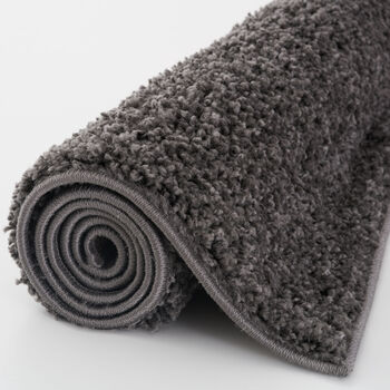 The Rugs Plain Dark Grey Shaggy Rug, 6 of 12