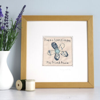 Personalised Blue Flower Card For Any Occasion, 5 of 12