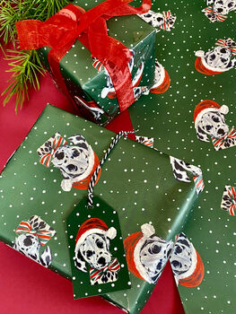 Christmas Dalmatian Wrapping Paper, 2 of 2
