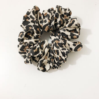 Leopard Print Cotton Scrunchie, 3 of 4