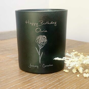 Birth Flower Gift Glow Through Candle January, 2 of 2