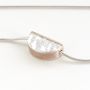 'Half Round' Silver And Brass Embossed Necklace, thumbnail 2 of 8