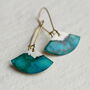 Seascape Teal Turquoise Earrings, thumbnail 1 of 4