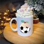 Christmas Pudding Football Christmas Mug, thumbnail 1 of 2