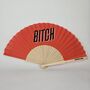 Handheld Bitch Folding Fan, thumbnail 2 of 3