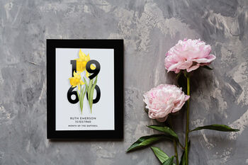 Birth Flower Month And Year Print, 8 of 9
