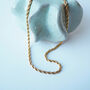 Gold Rope Necklace–18 K Gold Plated Waterproof Chain, thumbnail 4 of 8