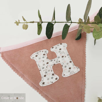 Bunting Pink Velour Personalised Baby Nursery Decor, 12 of 12