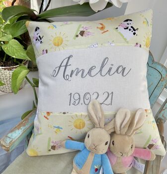 Sunshine Farm Animals Name Cushion Personalised, 6 of 12