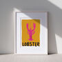 Lobster Illustrated Kitchen Art Print, thumbnail 3 of 5